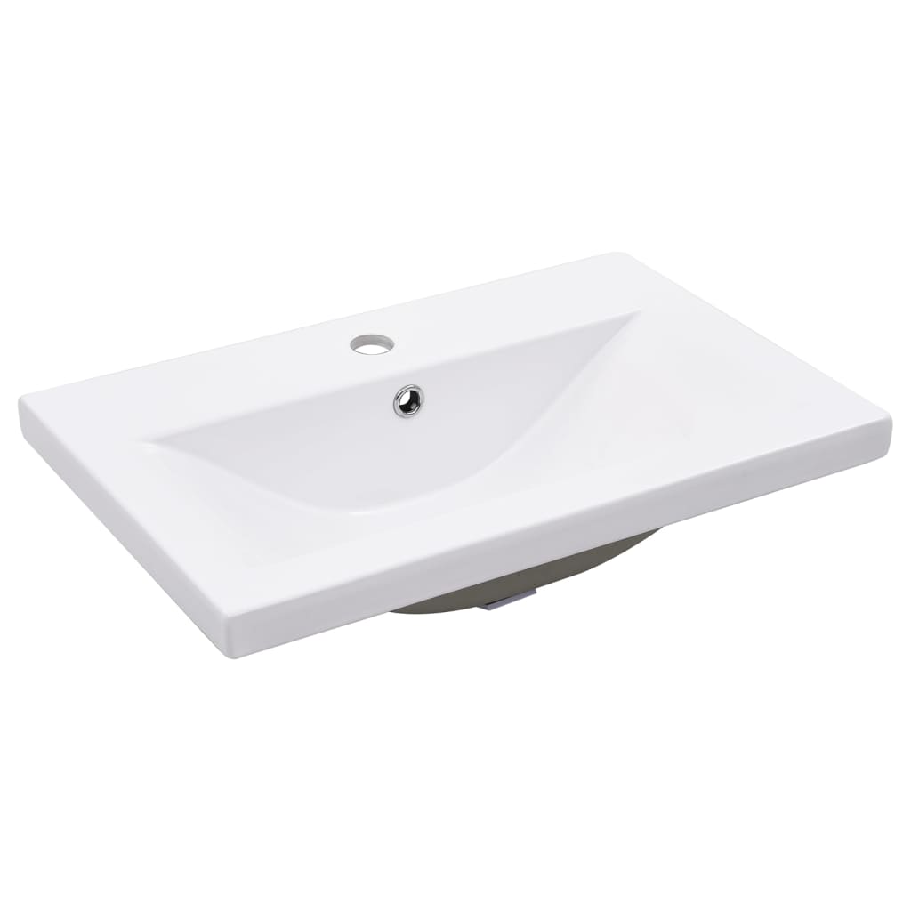 vidaXL Estructura de baño con lavabo incorporado hierro blanco