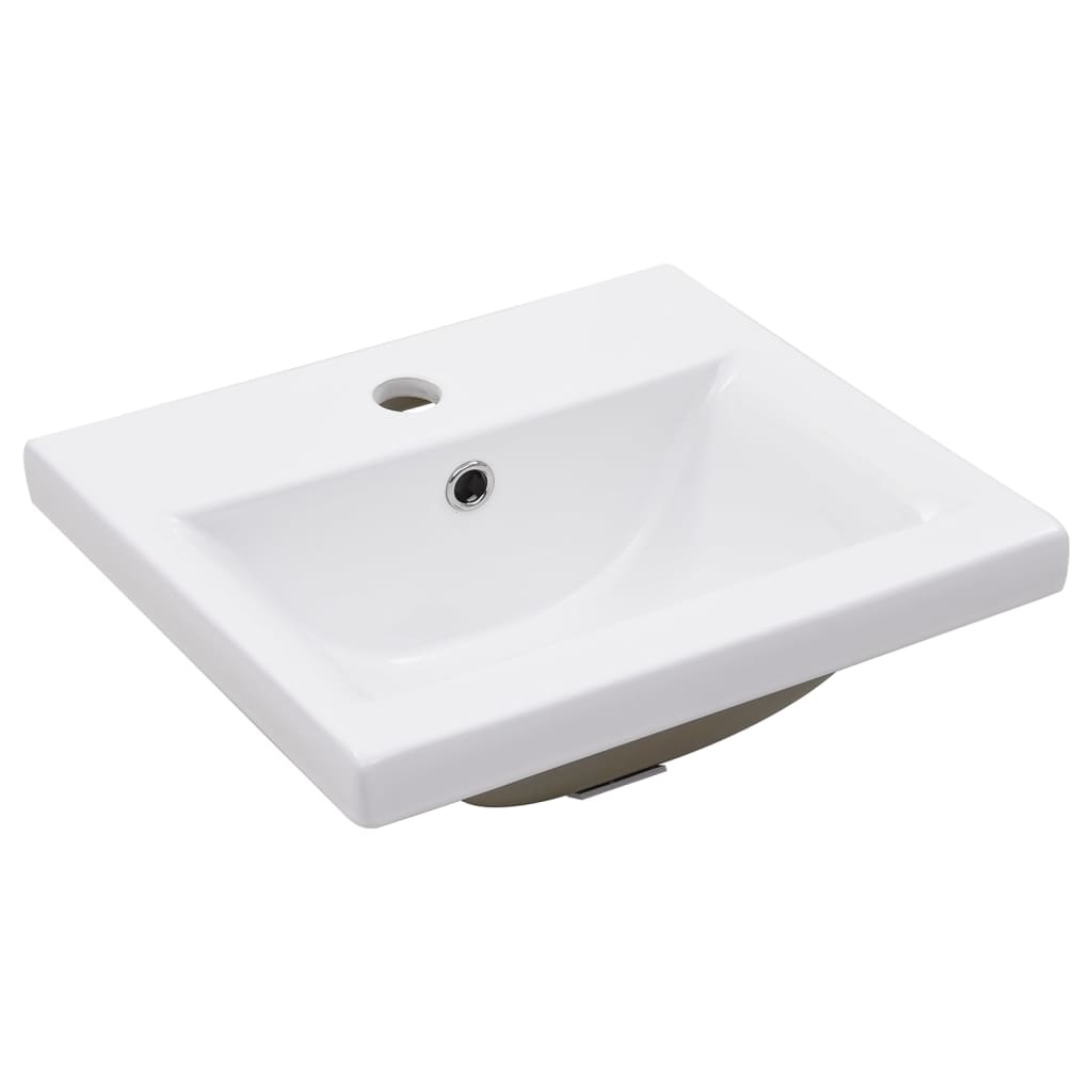 vidaXL Estructura de baño con lavabo incorporado hierro blanco