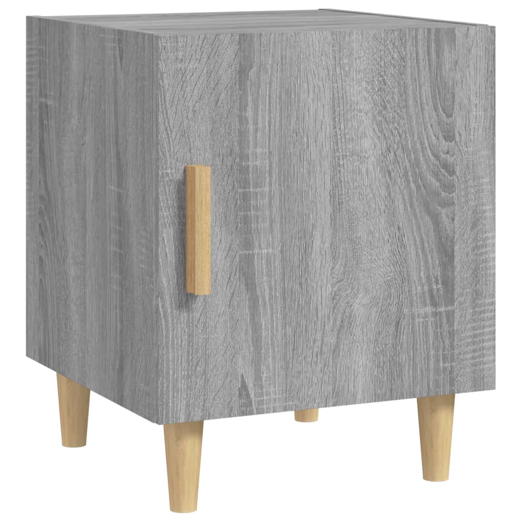 vidaXL Mesitas de noche 2 uds madera contrachapada gris Sonoma