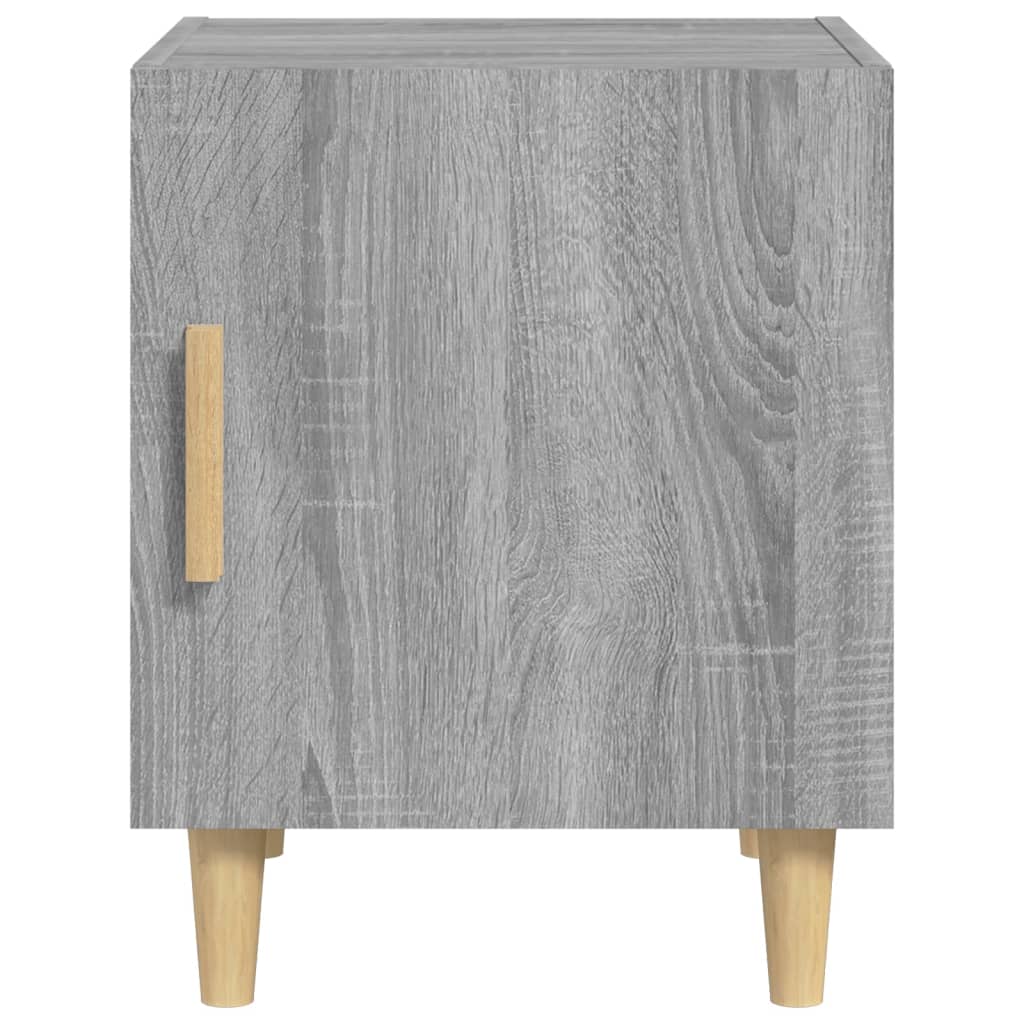 vidaXL Mesitas de noche 2 uds madera contrachapada gris Sonoma