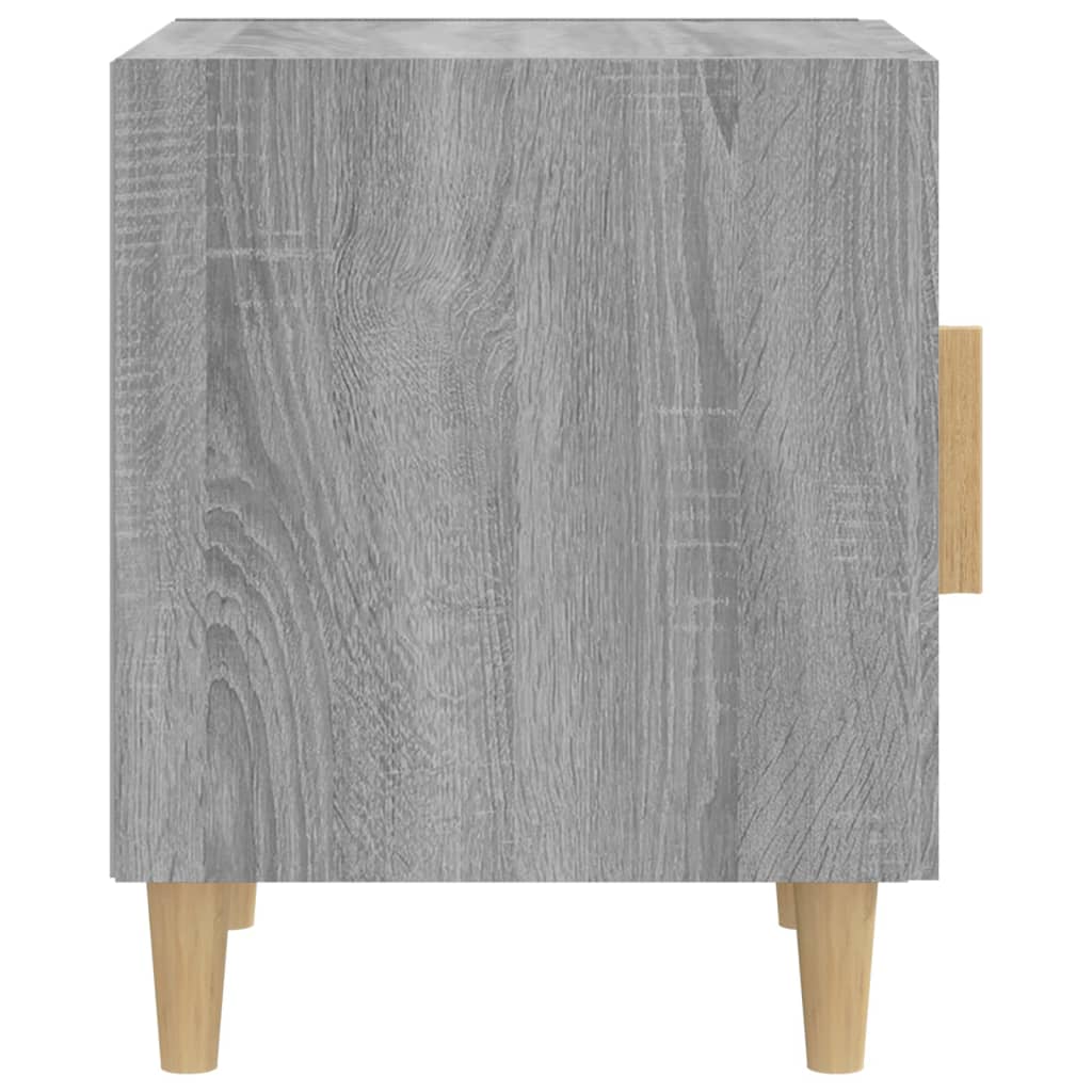 vidaXL Mesitas de noche 2 uds madera contrachapada gris Sonoma