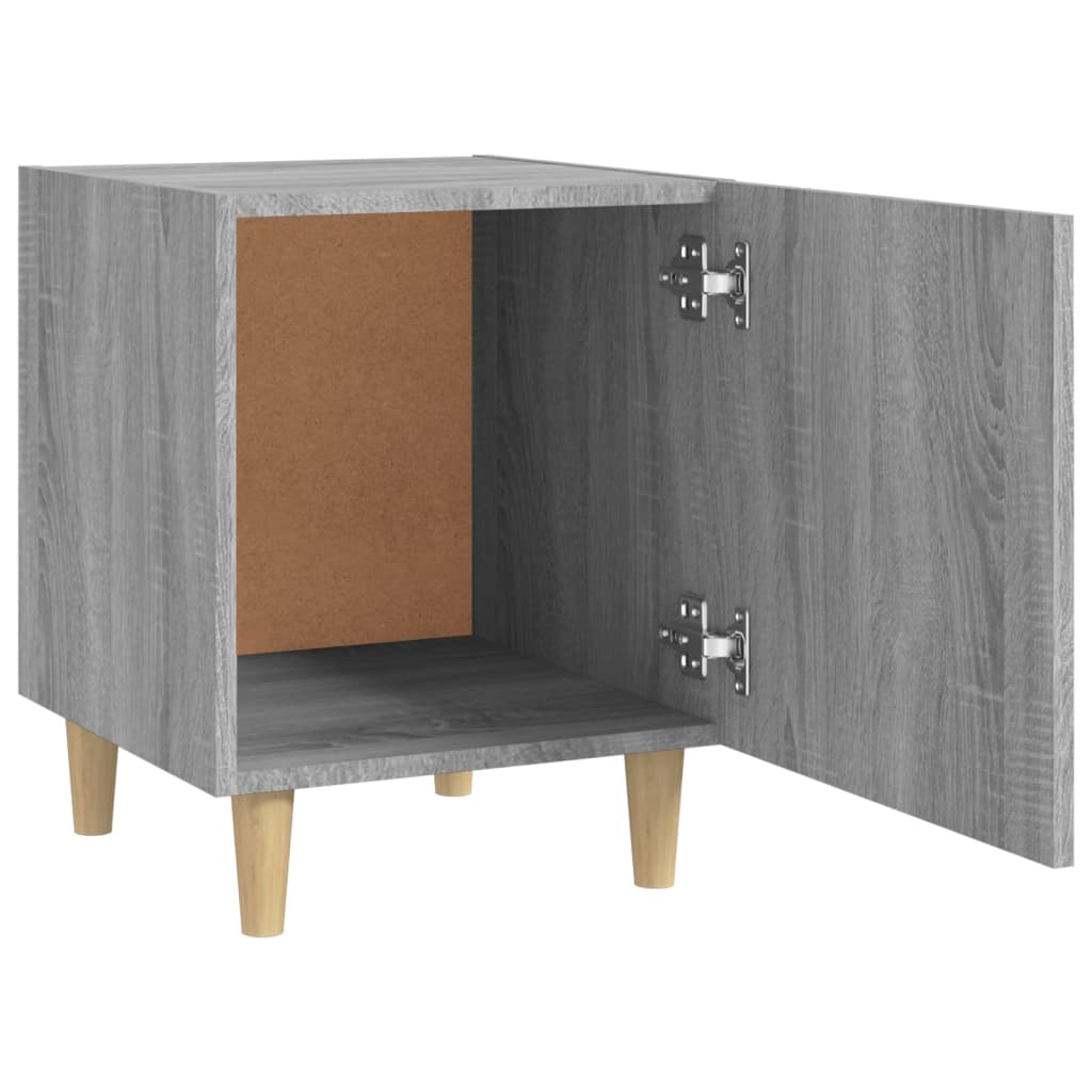 vidaXL Mesitas de noche 2 uds madera contrachapada gris Sonoma