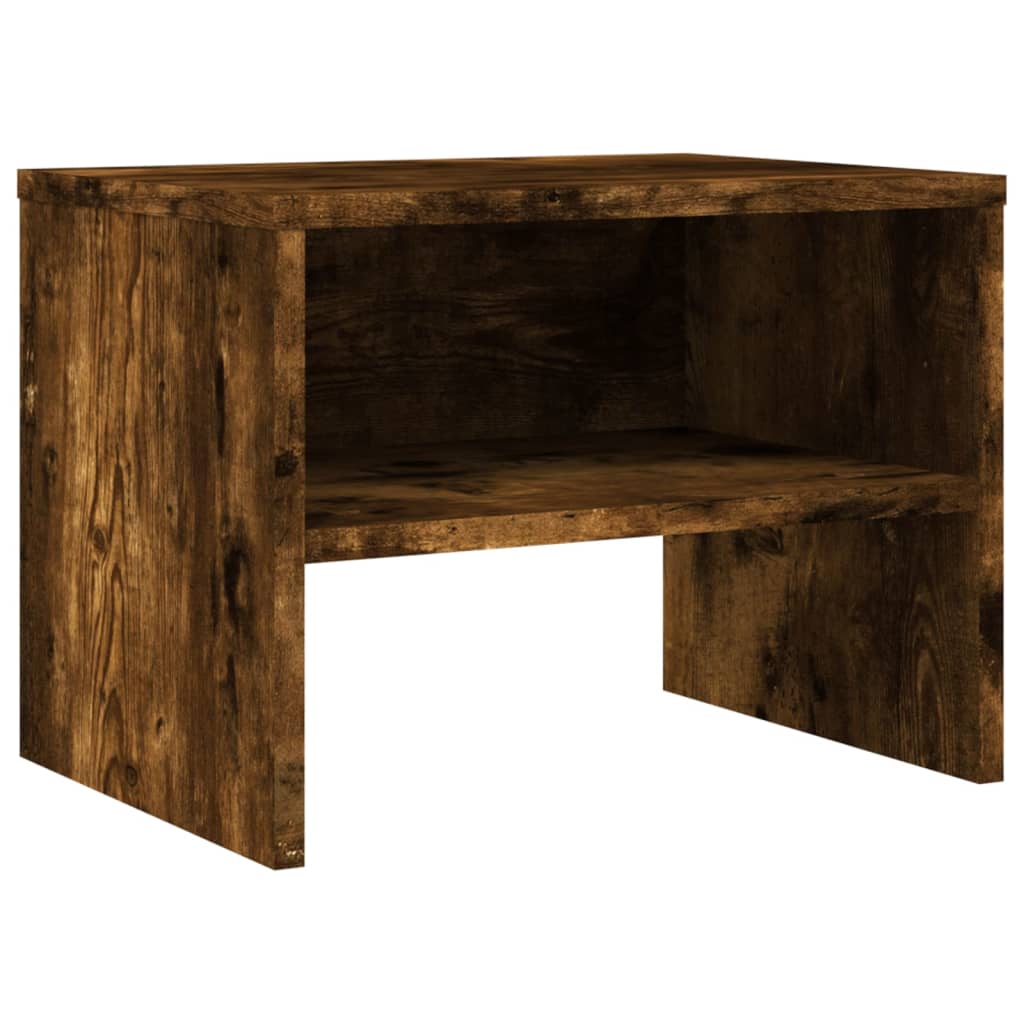 vidaXL Mesita de noche madera contrachapada roble ahumado 40x30x30 cm