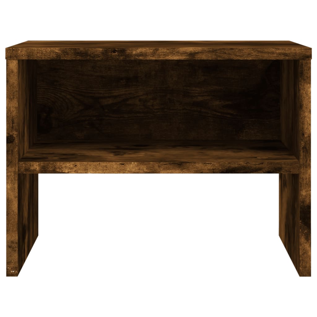 vidaXL Mesita de noche madera contrachapada roble ahumado 40x30x30 cm