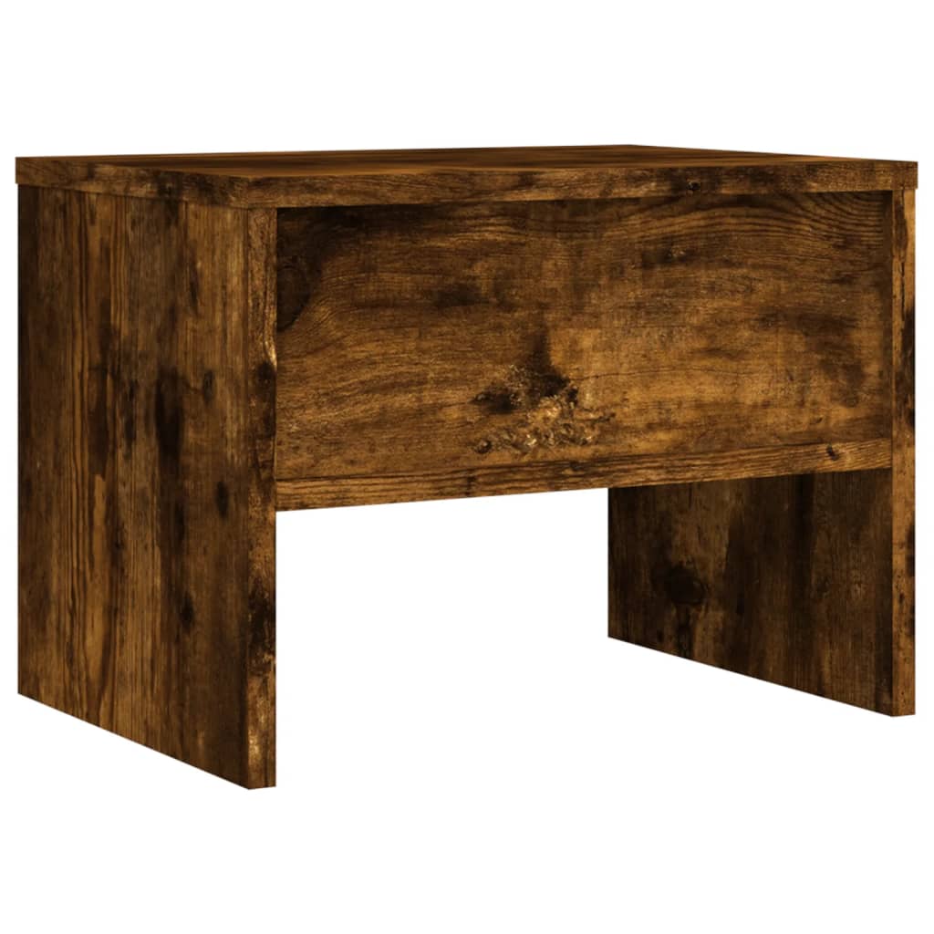 vidaXL Mesita de noche madera contrachapada roble ahumado 40x30x30 cm