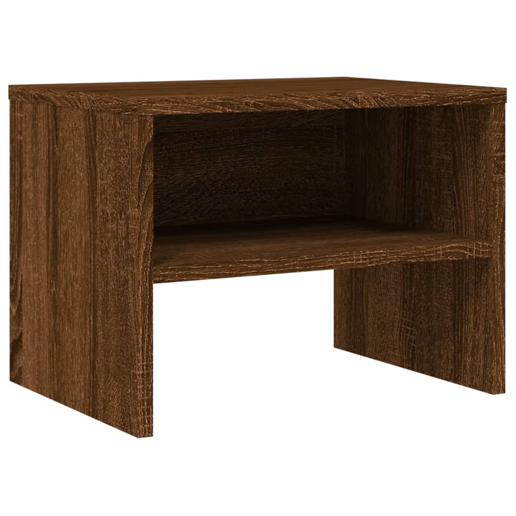 vidaXL Mesita de noche madera contrachapada marrón roble 40x30x30 cm