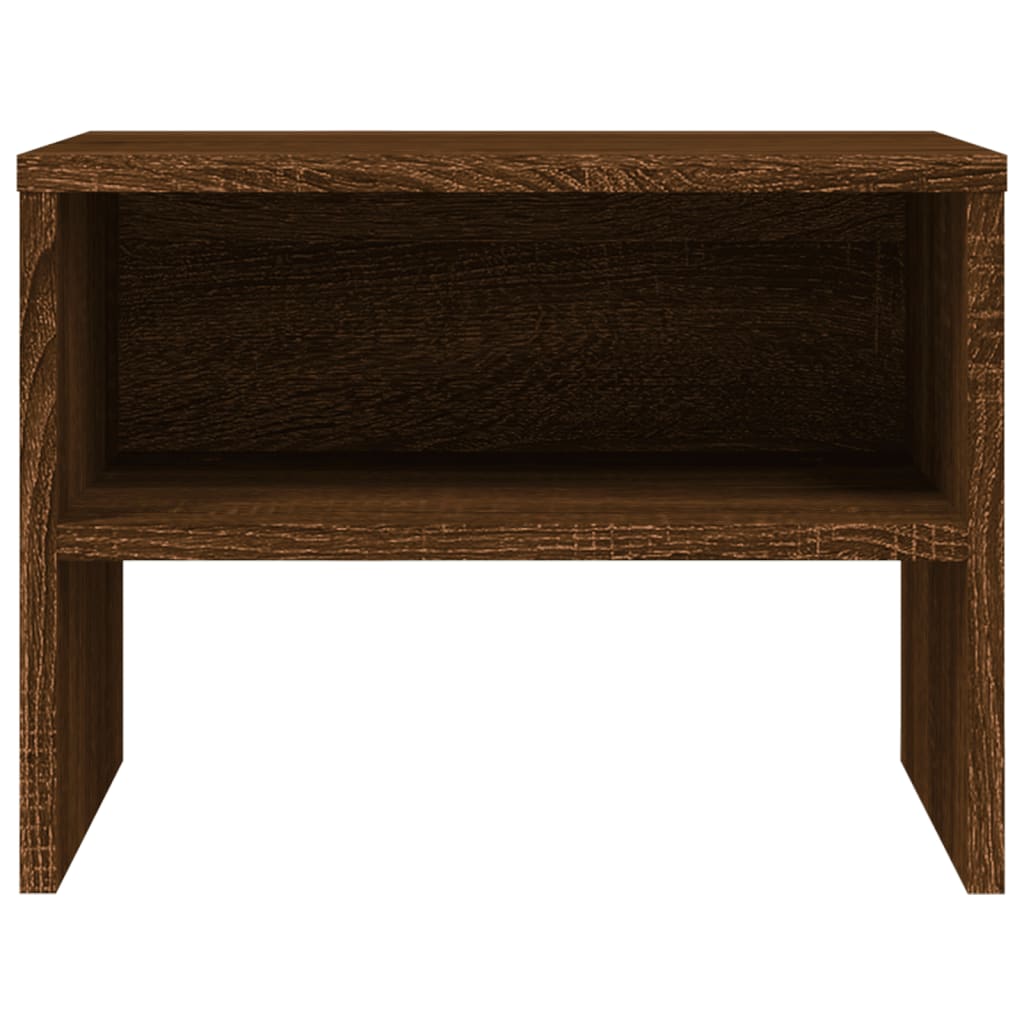 vidaXL Mesita de noche madera contrachapada marrón roble 40x30x30 cm