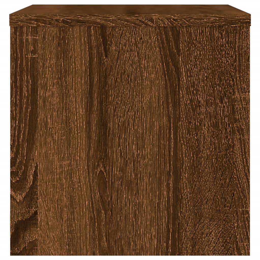 vidaXL Mesita de noche madera contrachapada marrón roble 40x30x30 cm