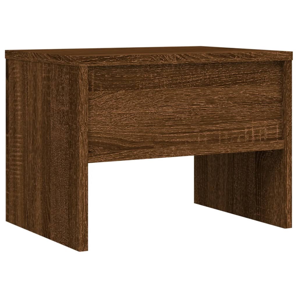 vidaXL Mesita de noche madera contrachapada marrón roble 40x30x30 cm