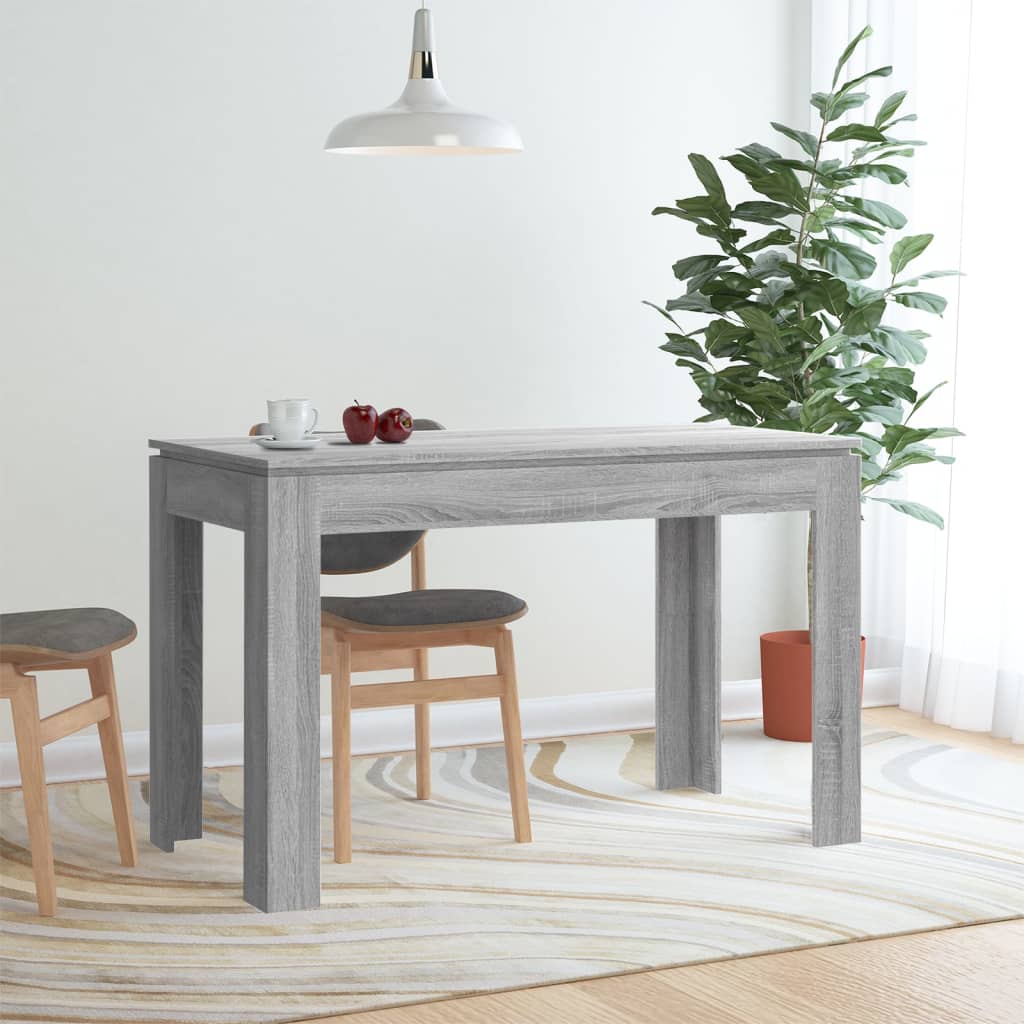 vidaXL Mesa de comedor madera de ingeniería Sonoma gris 120x60x76 cm