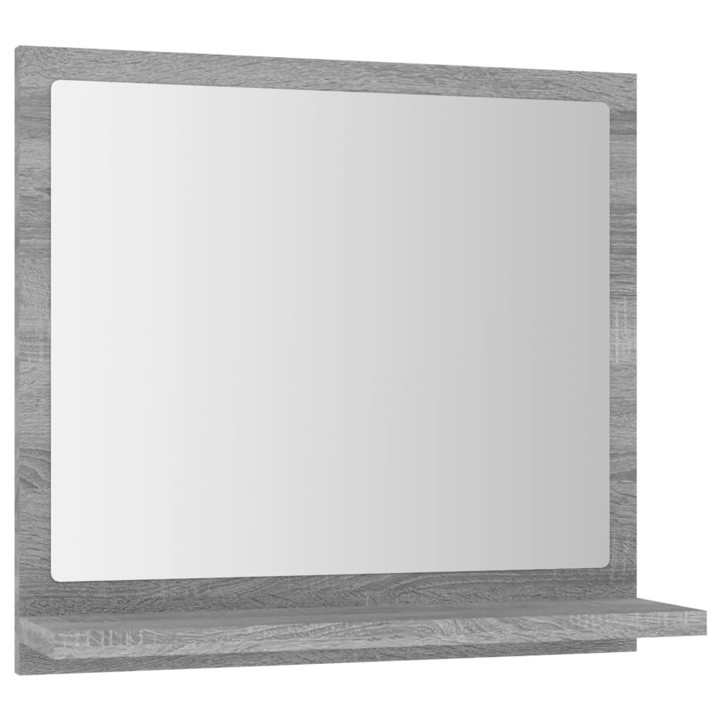 vidaXL Espejo de baño madera contrachapada gris Sonoma 40x10,5x37 cm