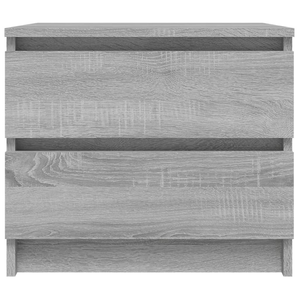 vidaXL Mesita de noche madera contrachapada gris Sonoma 50x39x43,5 cm