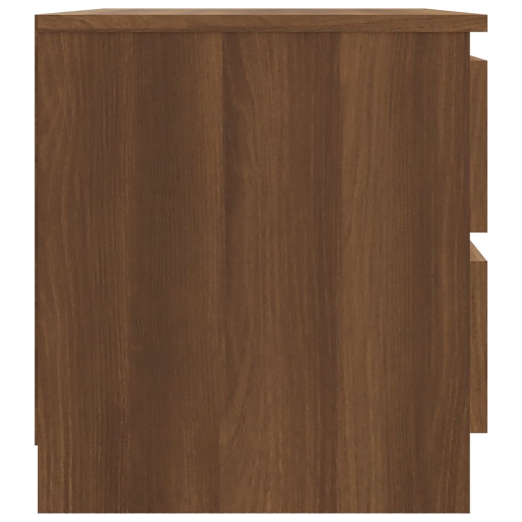 vidaXL Mesita noche madera contrachapada roble marrón 50x39x43,5 cm