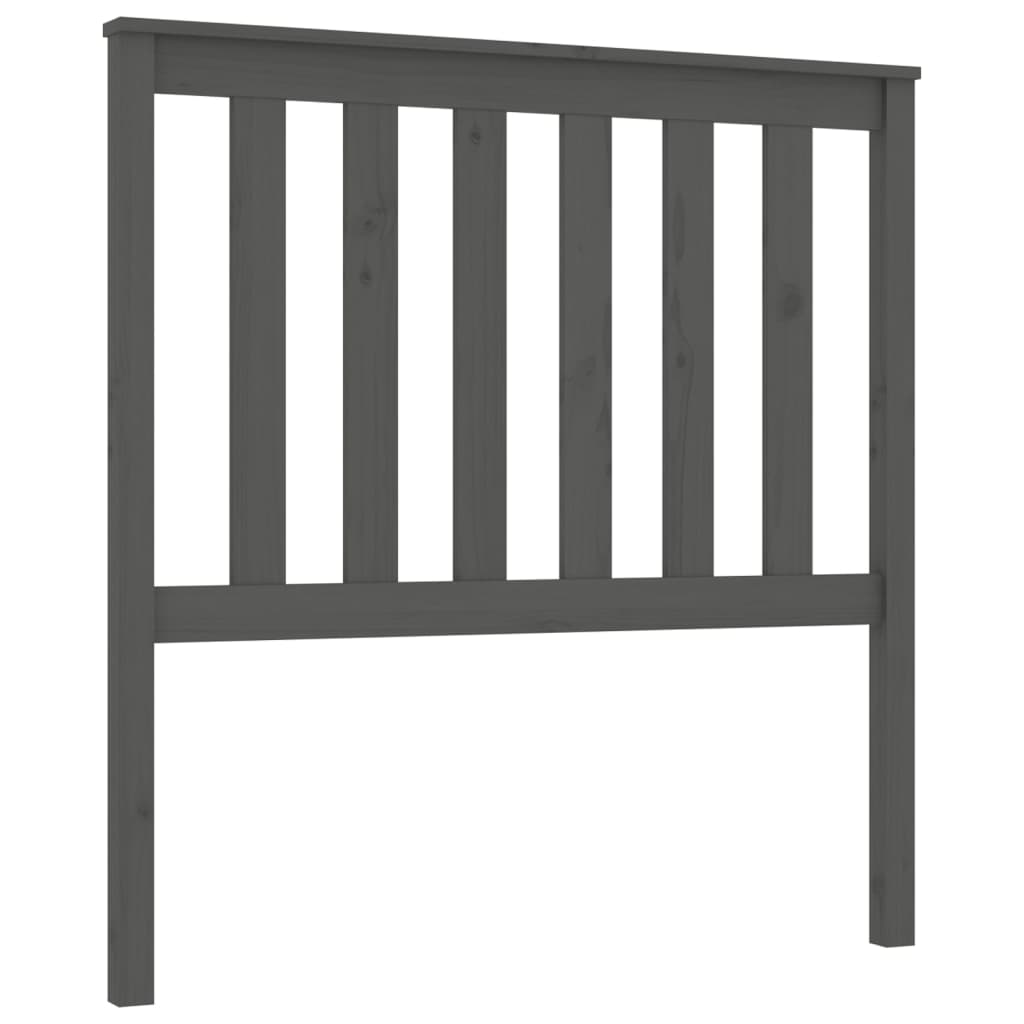 vidaXL Cabecero de cama madera maciza de pino gris 96x6x101 cm