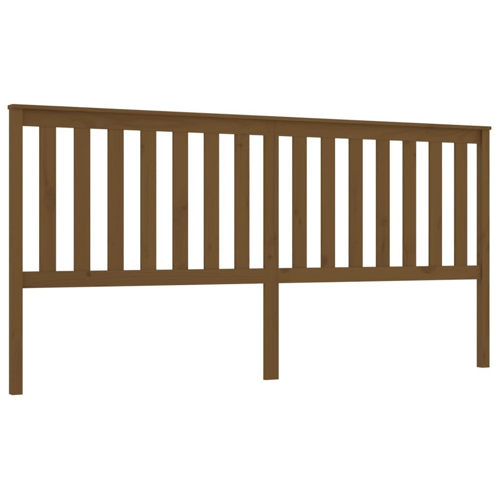 vidaXL Cabecero de cama madera maciza de pino marrón miel 206x6x101 cm