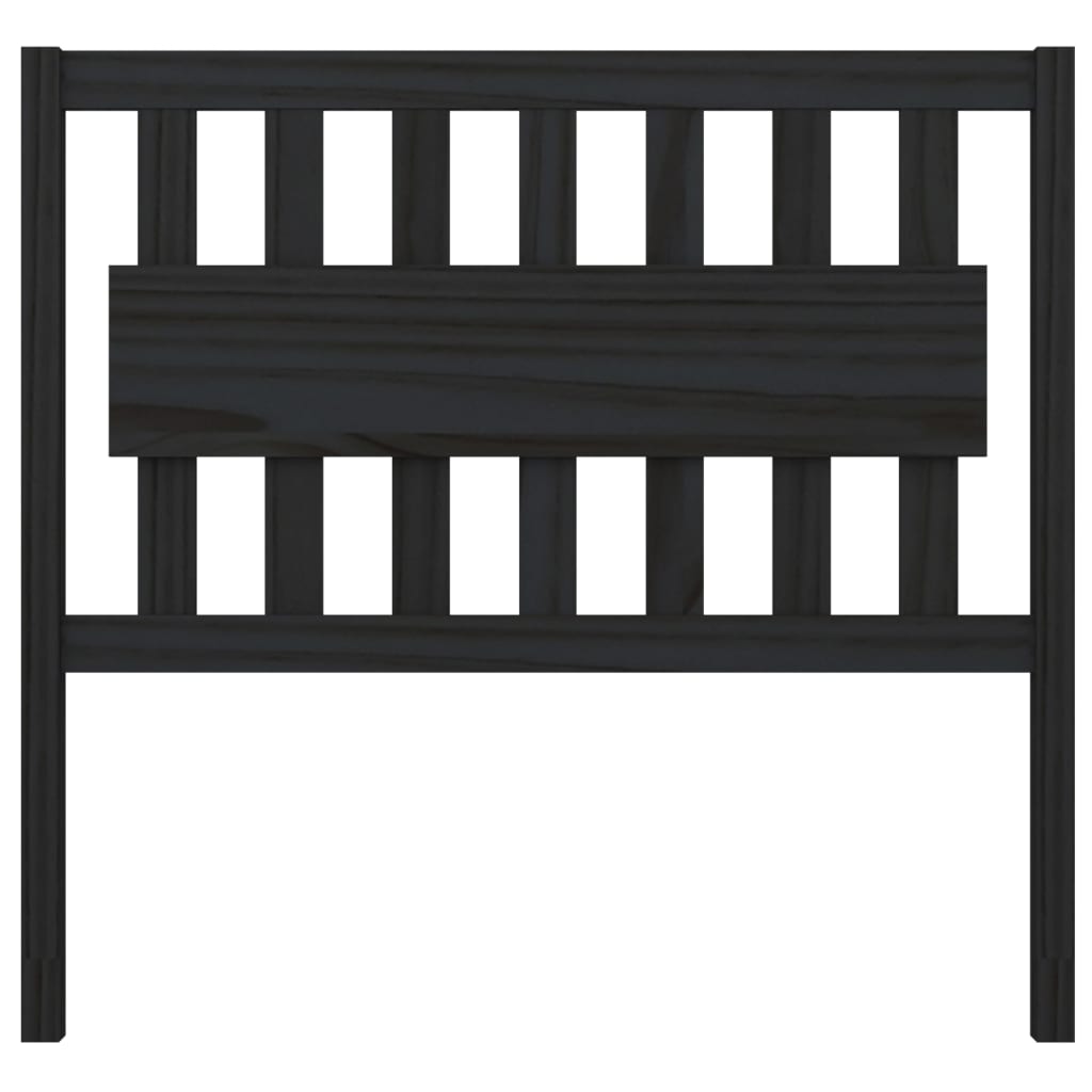 vidaXL Cabecero de cama madera maciza de pino negro 105,5x4x100 cm