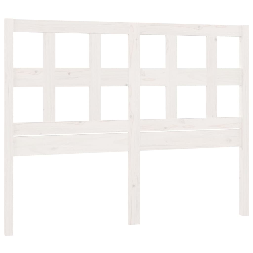 vidaXL Cabecero de cama madera maciza de pino blanco 145,5x4x100 cm