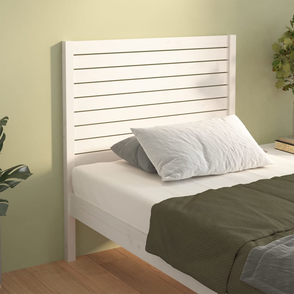 vidaXL Cabecero de cama madera maciza de pino blanco 81x4x100 cm