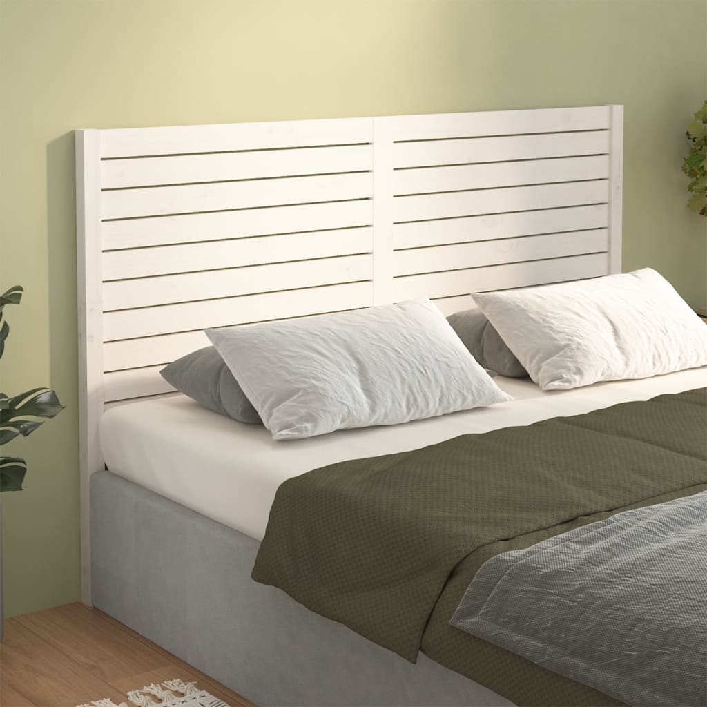 vidaXL Cabecero de cama madera maciza de pino blanco 126x4x100 cm