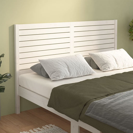 vidaXL Cabecero de cama madera maciza de pino blanco 126x4x100 cm