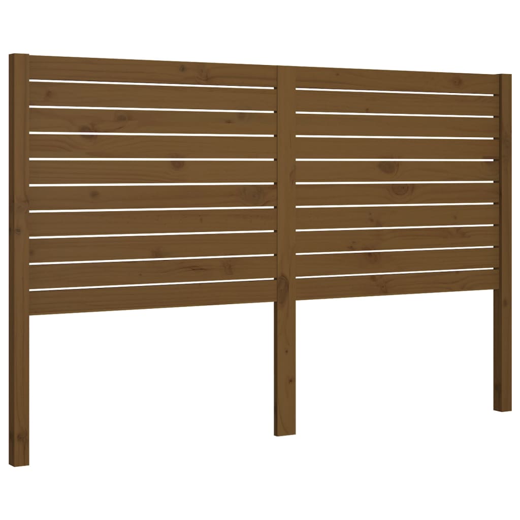 vidaXL Cabecero de cama madera maciza de pino marrón miel 126x4x100 cm