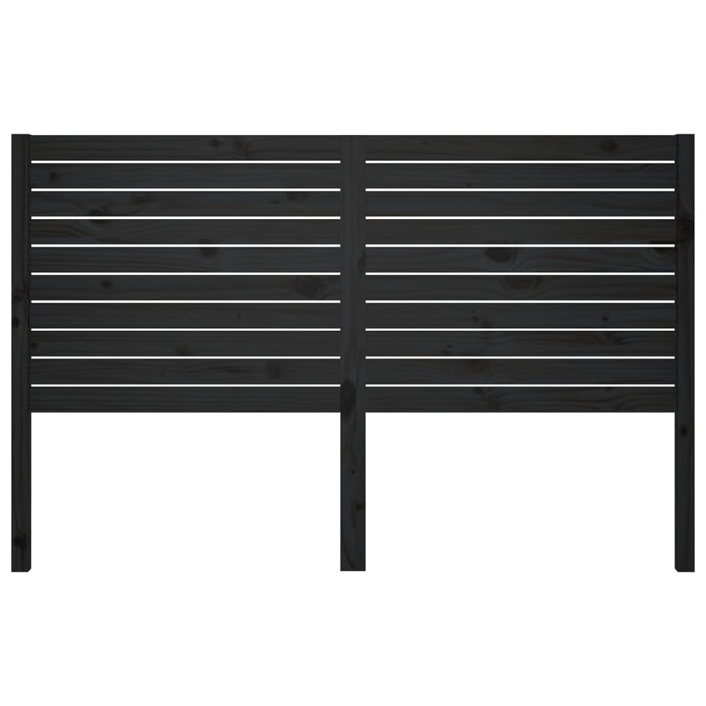 vidaXL Cabecero de cama madera maciza de pino negro 186x4x100 cm