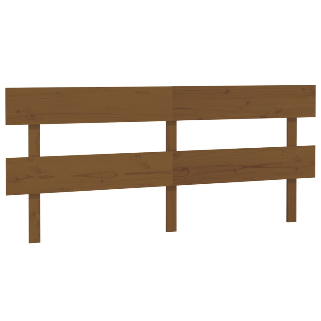 vidaXL Cabecero de cama madera maciza de pino marrón miel 184x3x81 cm