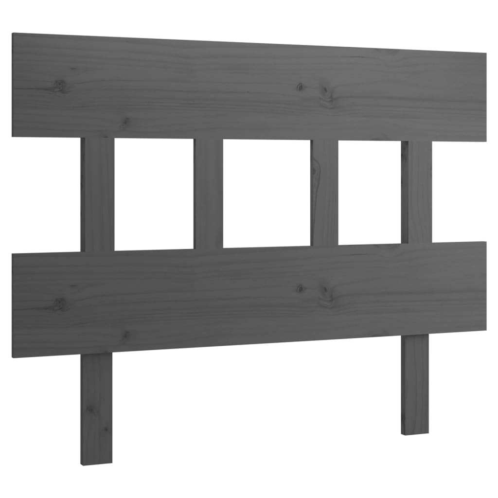 vidaXL Cabecero de cama madera maciza de pino gris 103,5x3x81 cm