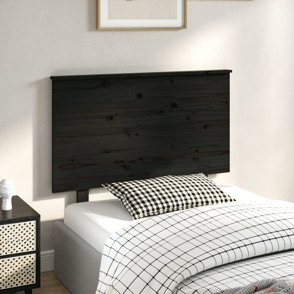 vidaXL Cabecero de cama madera maciza de pino gris 94x6x82,5 cm