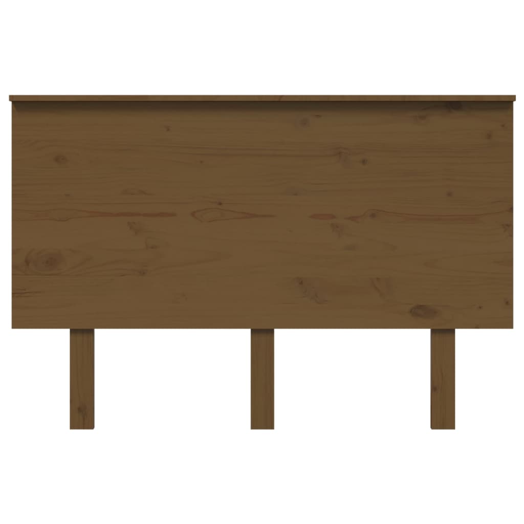 vidaXL Cabecero de cama madera maciza de pino marrón miel 124x6x82,5cm