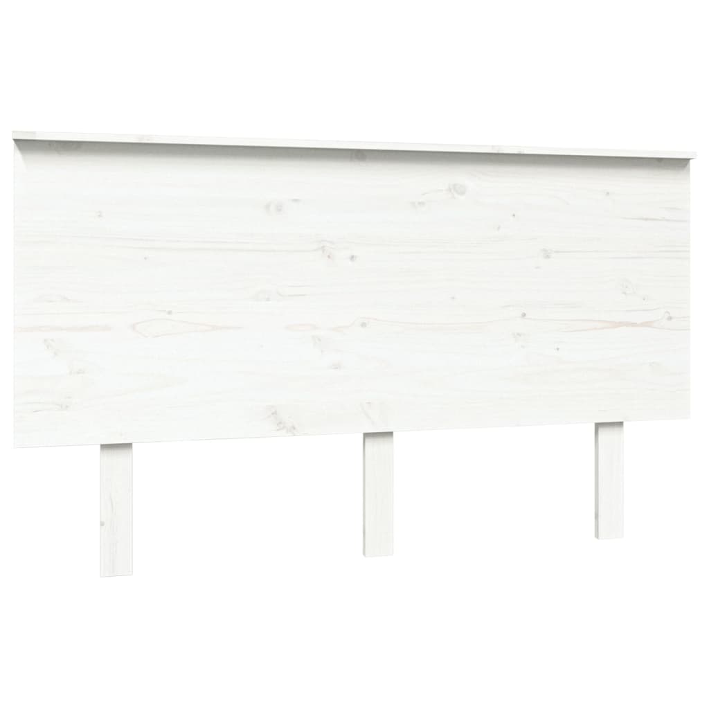 vidaXL Cabecero de cama madera maciza de pino blanco 139x6x82,5 cm