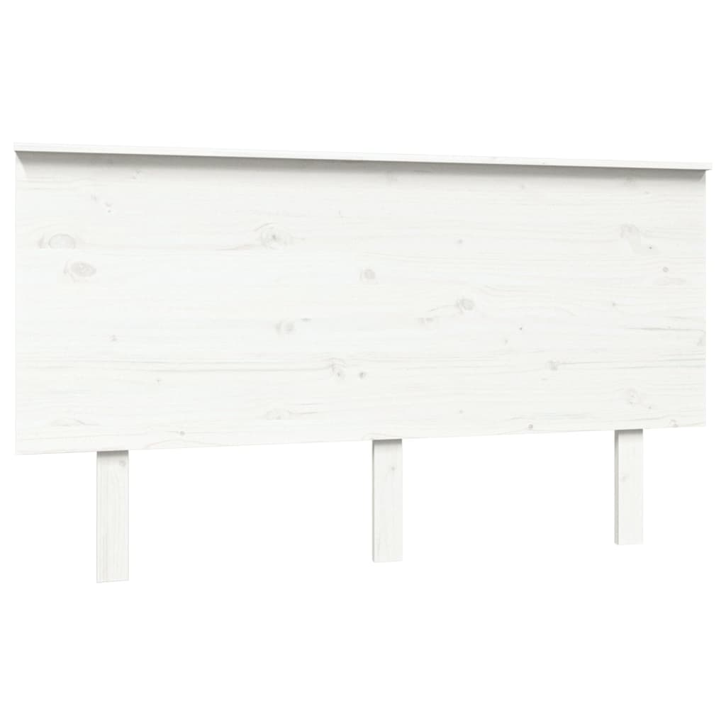 vidaXL Cabecero de cama madera maciza de pino blanco 144x6x82,5 cm