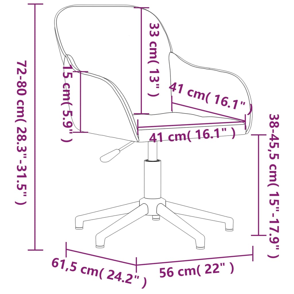 vidaXL Sillas de comedor giratorias 2 uds de terciopelo gris claro