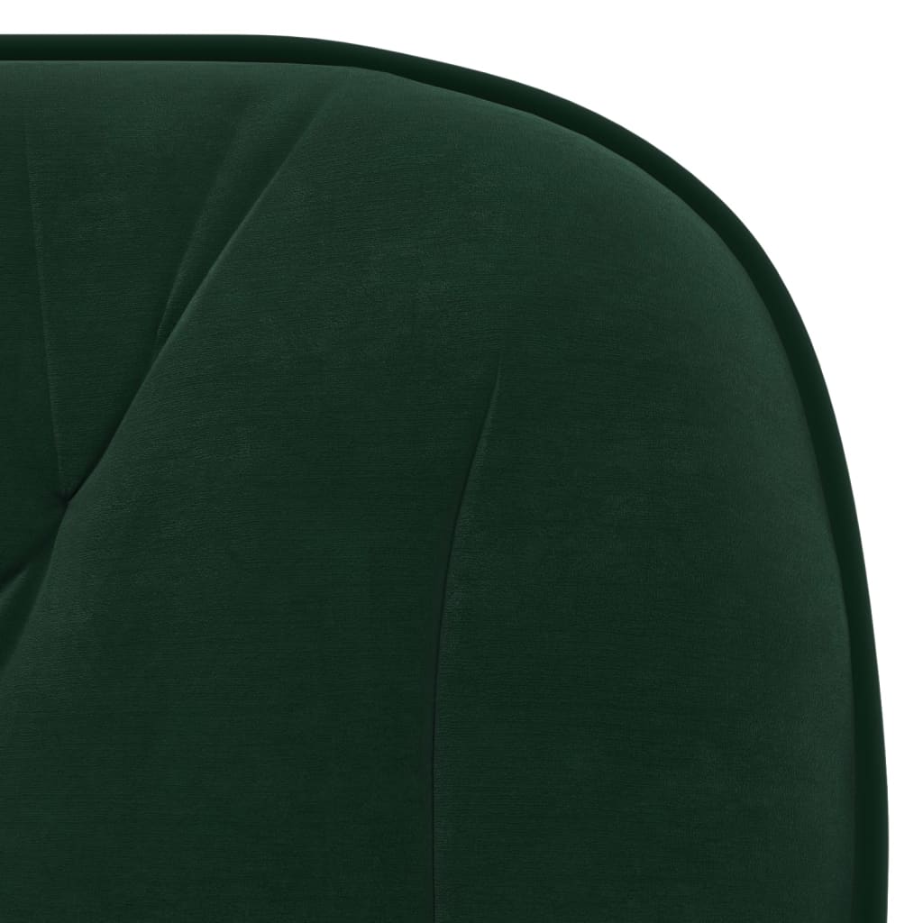 vidaXL Sillas de comedor giratorias 2 unidades terciopelo verde oscuro