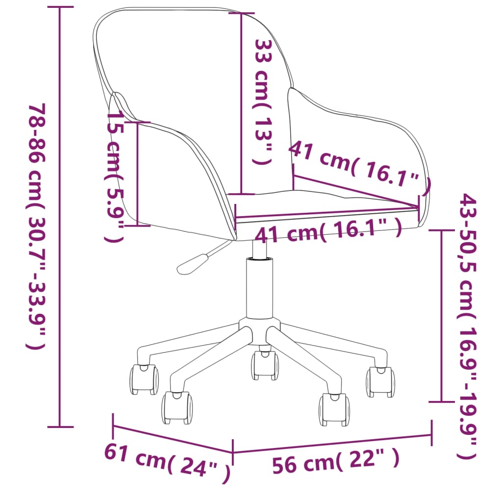 vidaXL Sillas de comedor giratorias 2 uds terciopelo negro