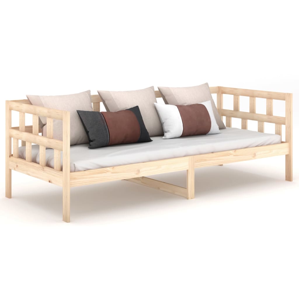 vidaXL Sofá cama sin colchón madera maciza de pino 90x200 cm