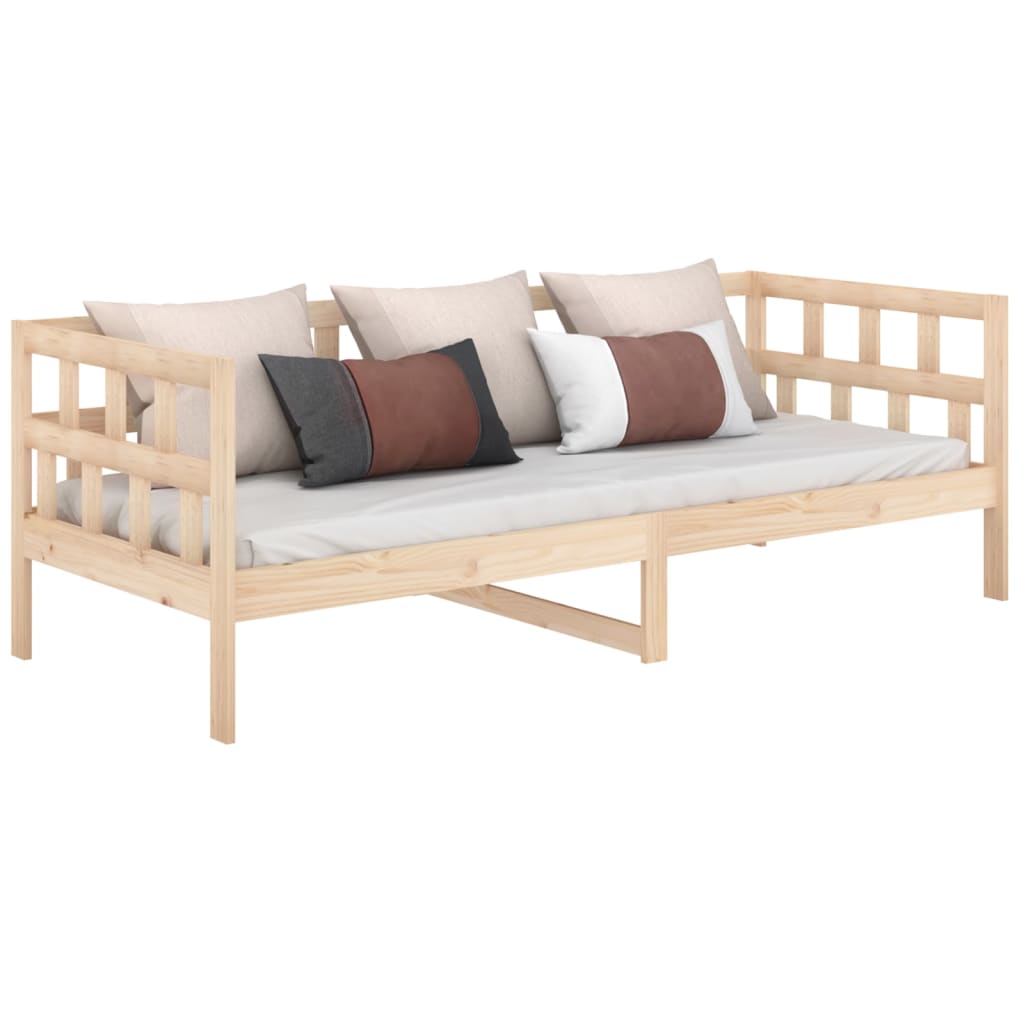 vidaXL Sofá cama sin colchón madera maciza de pino 90x200 cm