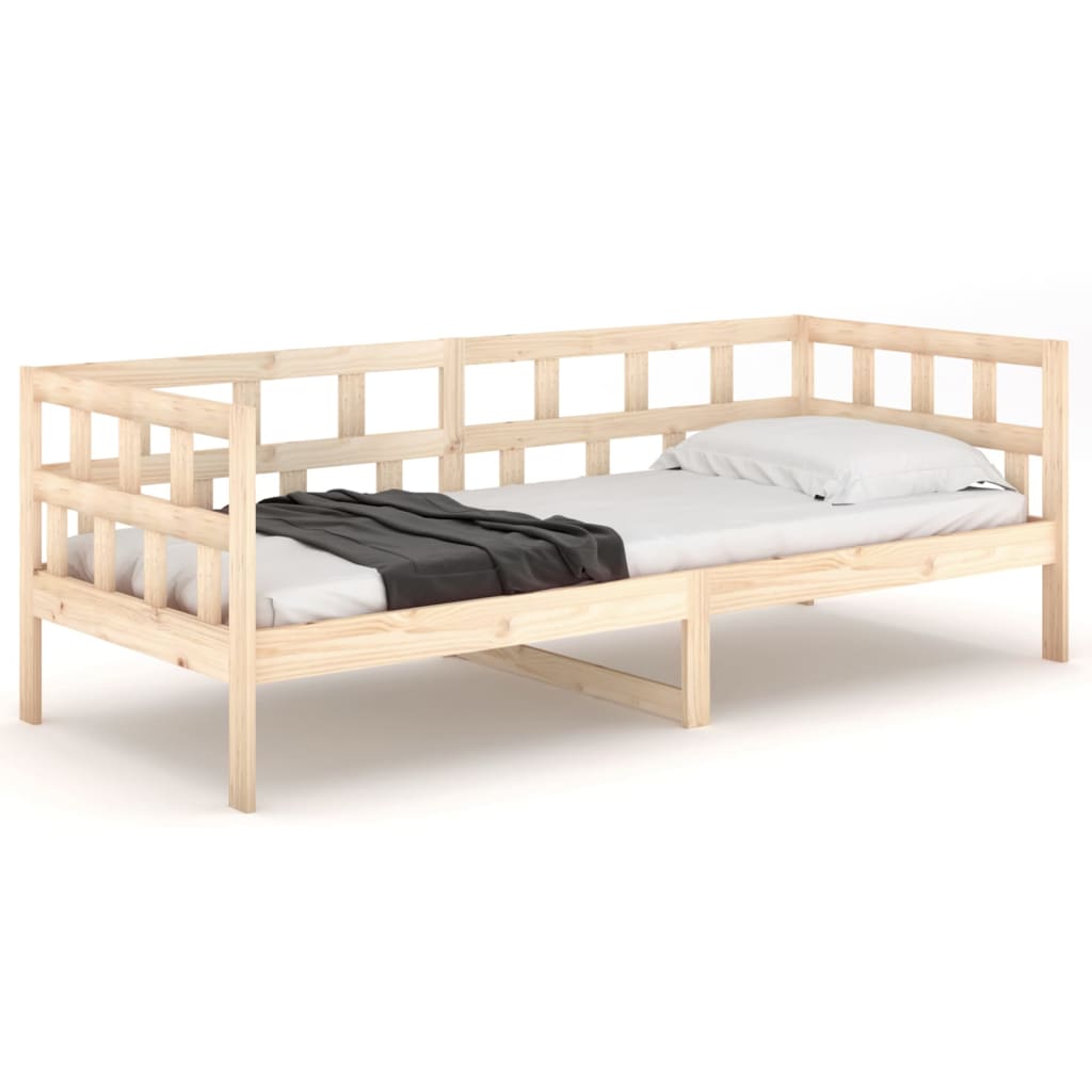 vidaXL Sofá cama sin colchón madera maciza de pino 90x200 cm