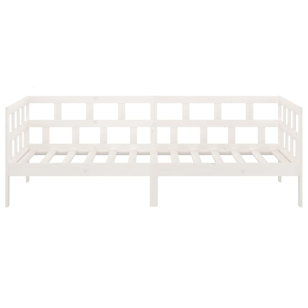 vidaXL Sofá cama sin colchón madera maciza de pino blanco 90x200 cm