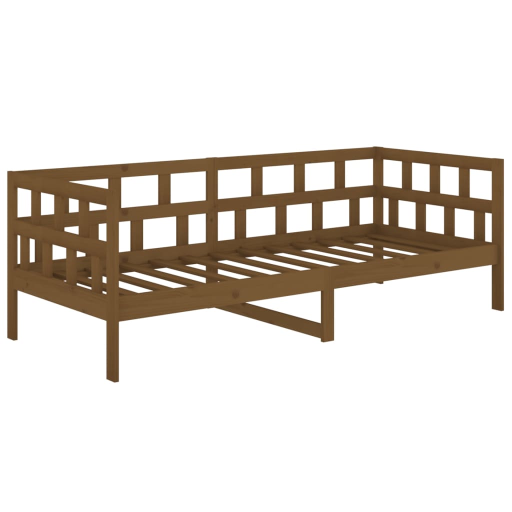 vidaXL Sofá cama madera maciza de pino marrón miel 80x200 cm