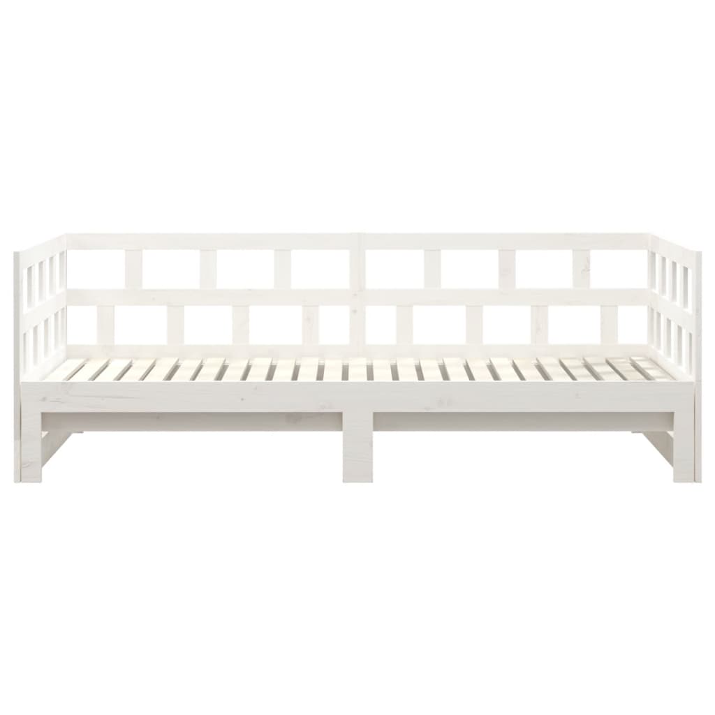 vidaXL Sofá cama extraíble sin colchón blanco 2x(90x200) cm