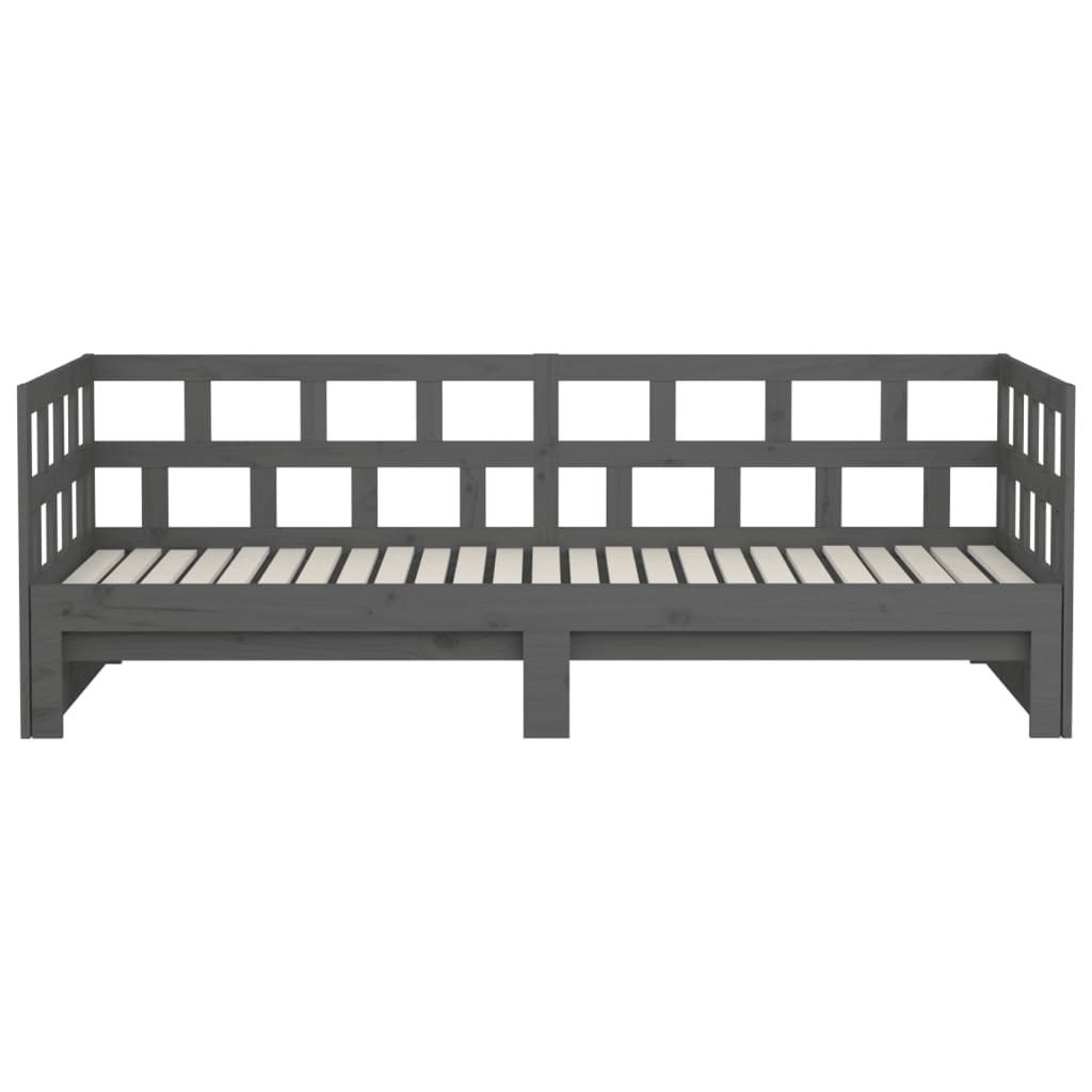 vidaXL Sofá cama extraíble sin colchón gris 2x(90x200) cm