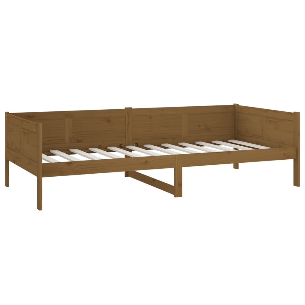 vidaXL Sofá cama madera maciza de pino marrón miel 80x200 cm