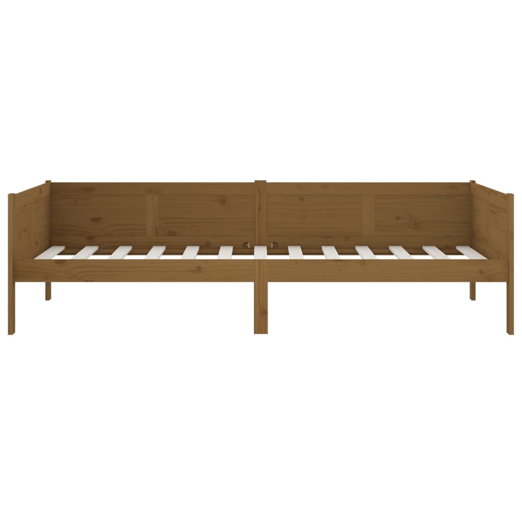 vidaXL Sofá cama madera maciza de pino marrón miel 80x200 cm