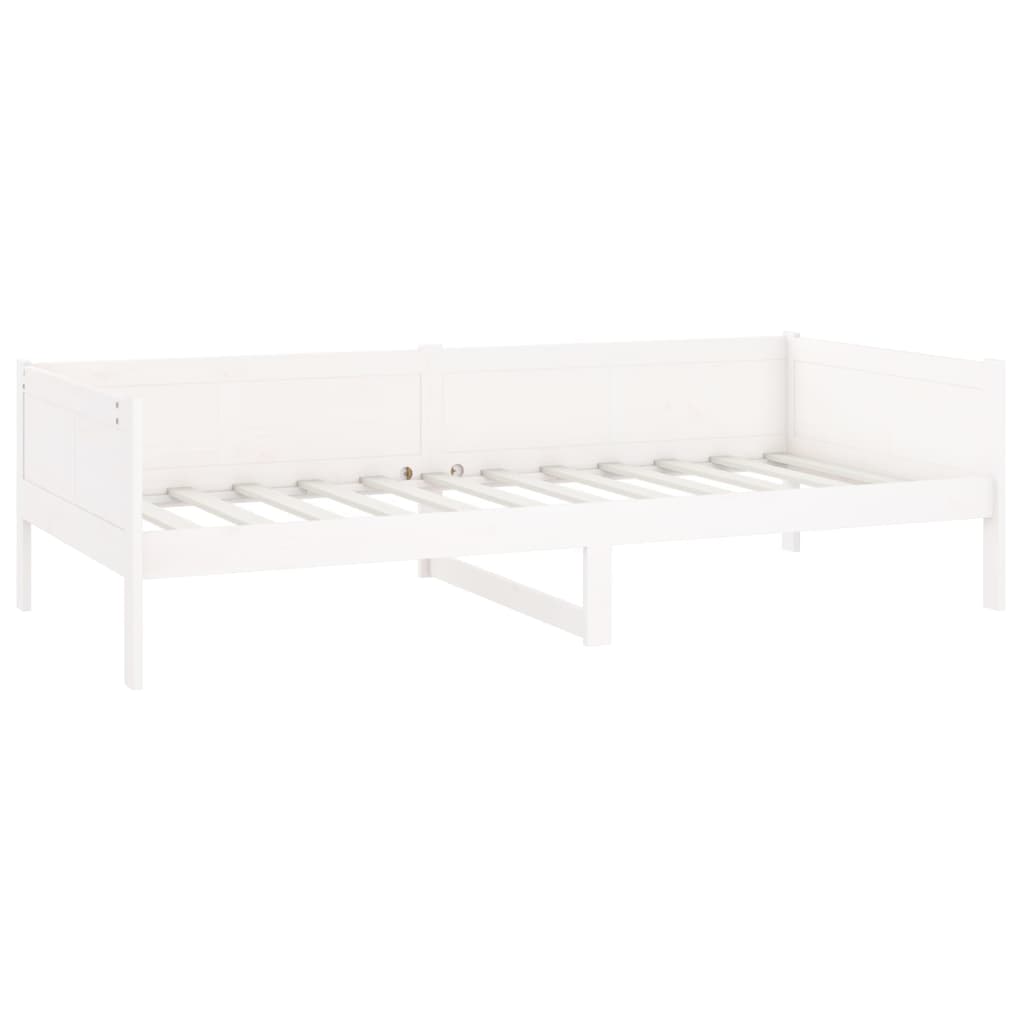 vidaXL Sofá cama madera maciza de pino blanco 90x190 cm