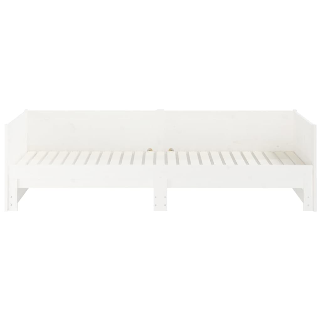 vidaXL Sofá cama extraíble sin colchón blanco 2x(90x200) cm