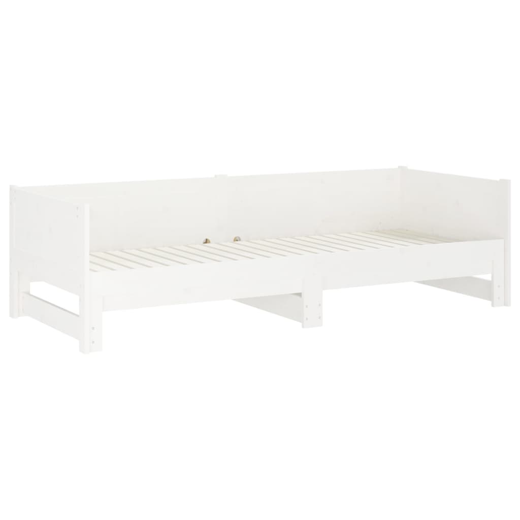 vidaXL Sofá cama extraíble sin colchón blanco 2x(90x200) cm