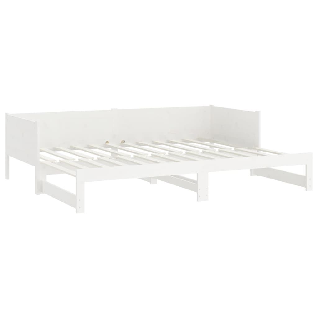 vidaXL Sofá cama extraíble sin colchón blanco 2x(90x200) cm