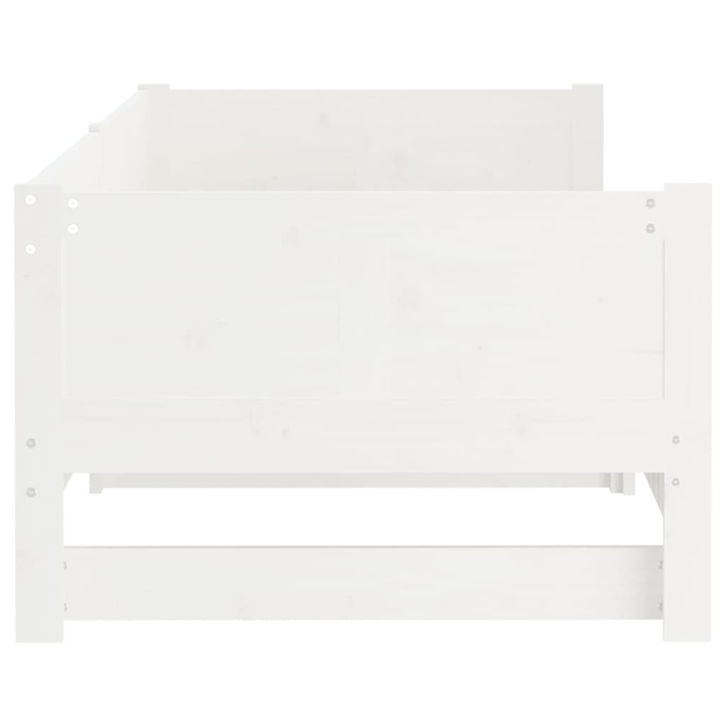 vidaXL Sofá cama extraíble sin colchón blanco 2x(90x200) cm