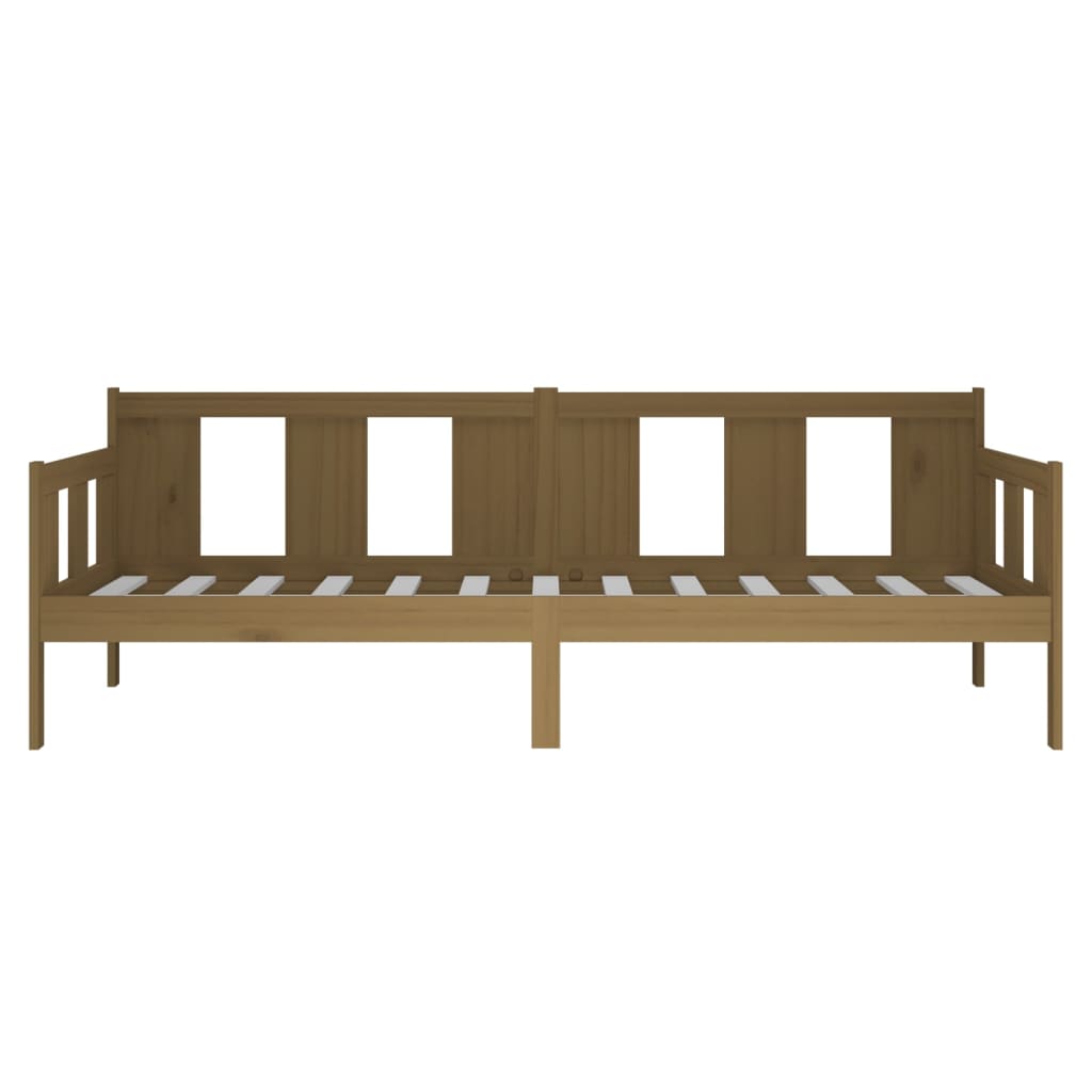 vidaXL Sofá cama de madera maciza de pino marrón miel 90x190 cm